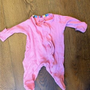 Premie magnetic me Magnetic Me Pink Ribbed Baby One-Piece